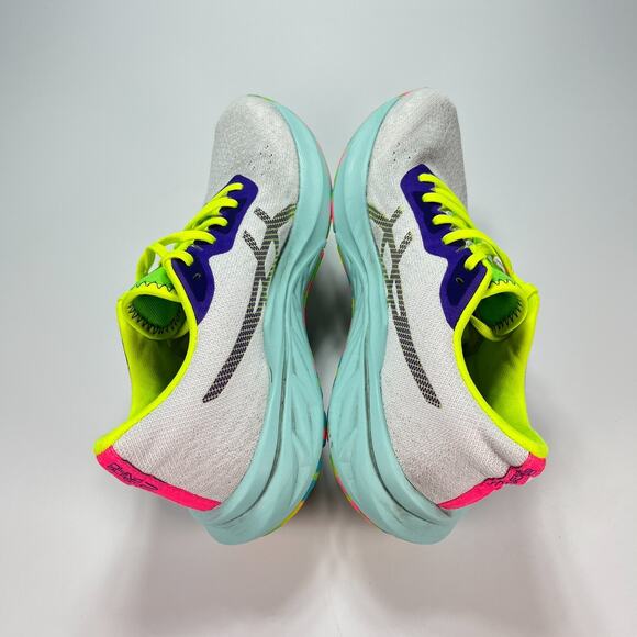 ASICS Dynablast 2 White Neon Green Athletic Comfort Running Shoes Women Size 7.5 - Picture 5 of 10